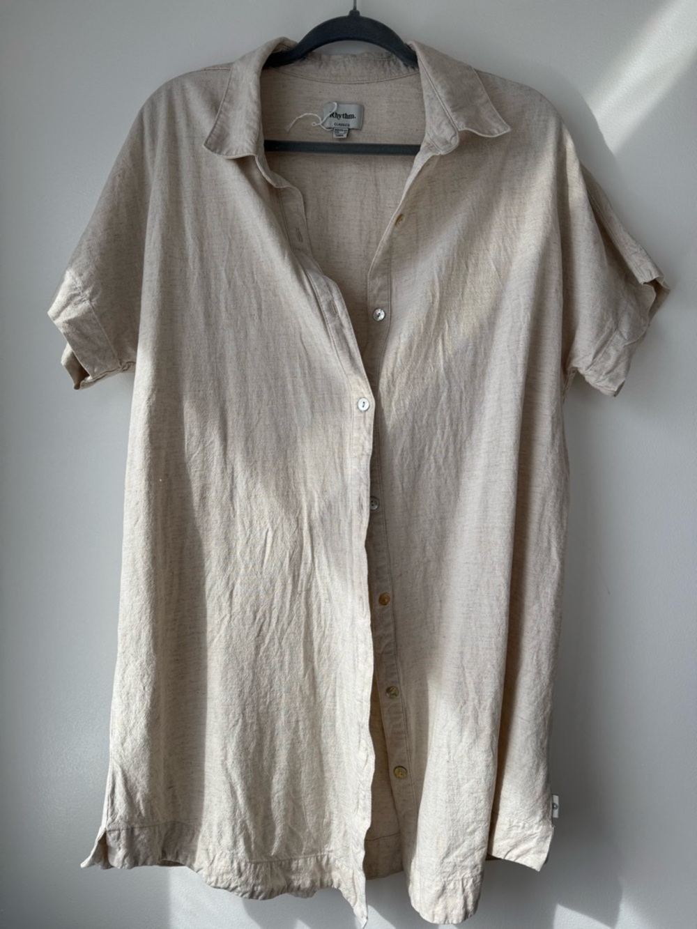 Rhythm. classic linen shirt dress